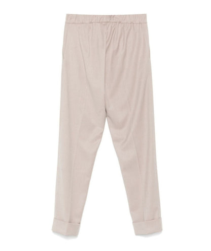 D.Exterior Pantalone in Flanella con Risv 61756 Beige