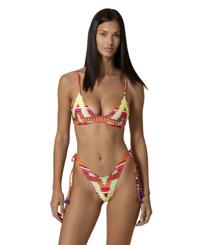 F**K Bikini Top Fisso e Slip in Fantasia FK26-SW0281X14 Multicolore
