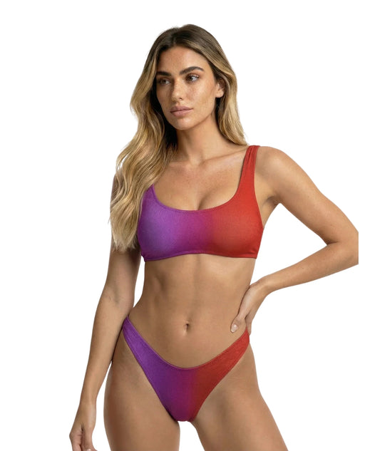 F**K Bikini Top e Slip Americano FK26-SW1853X81 Viola Arancione