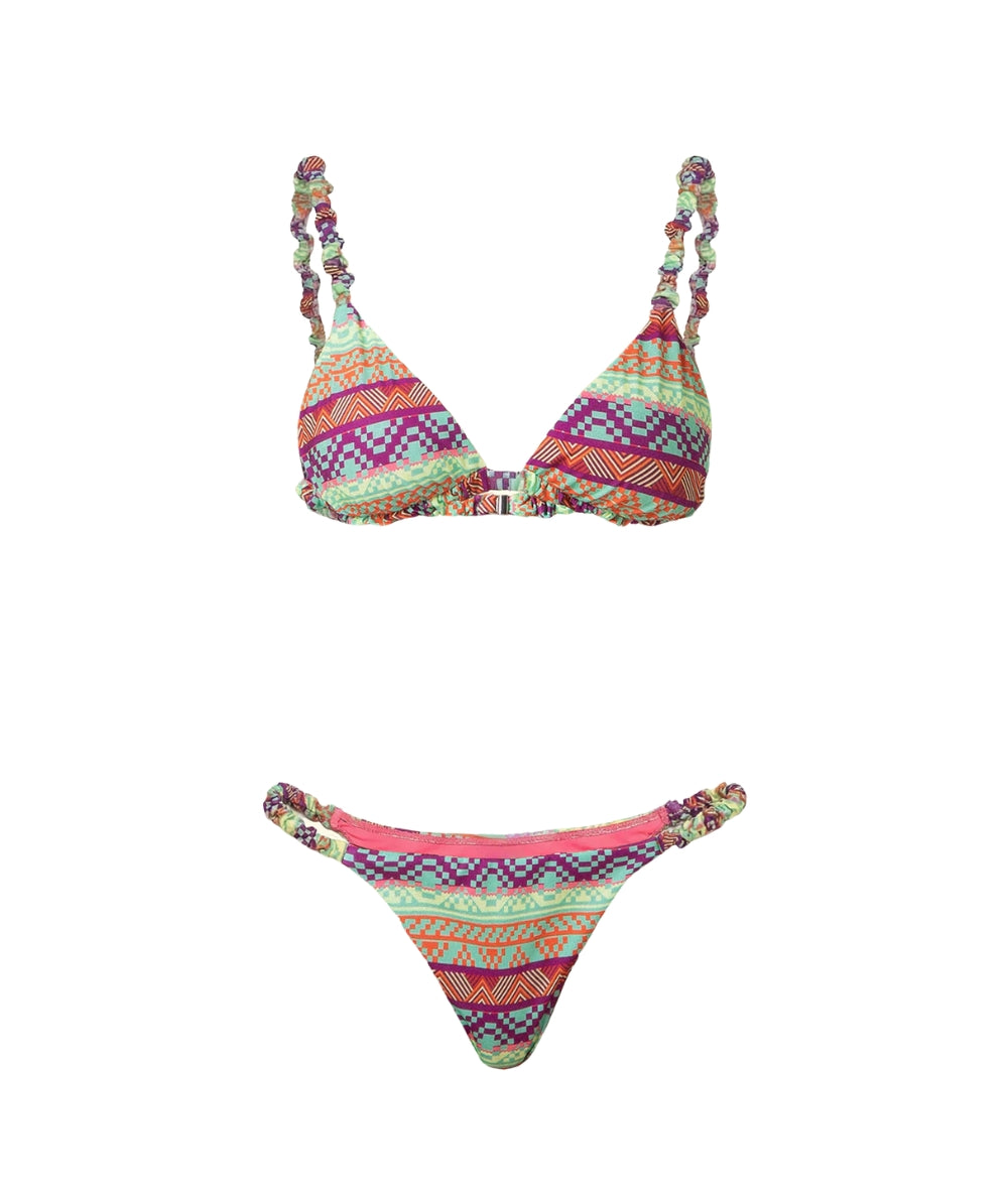 F**K Bikini Triangolo e Slip Fisso FK26-SW2902X13 Multicolore  