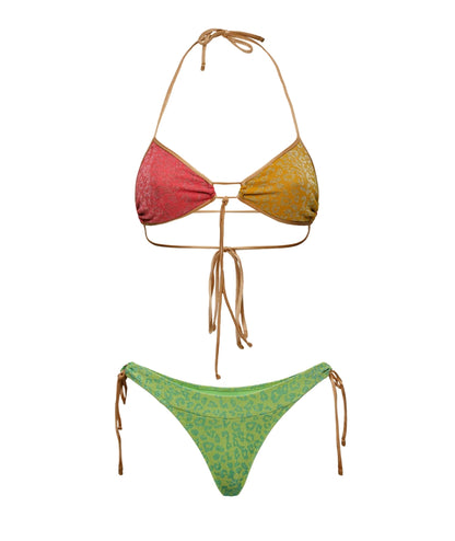 F**K Bikini Triangolo e Slip Leopardato FK26-SW0160GD Multicolore