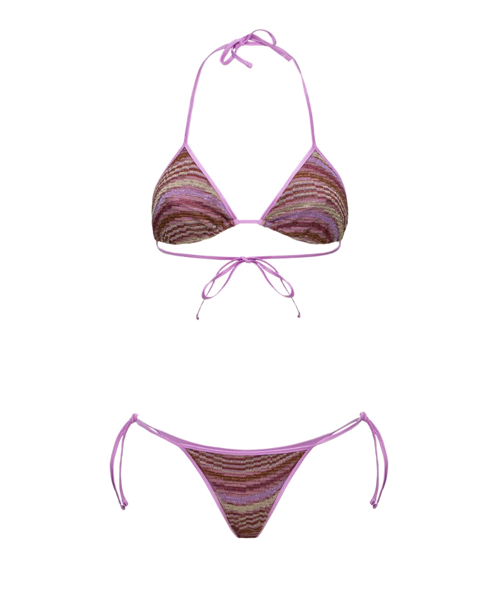 F**K Bikini Triangolo e Slip in Fantasia FK26-SW0650MC Viola