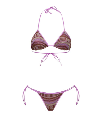 F**K Bikini Triangolo e Slip in Fantasia FK26-SW0650MC Viola