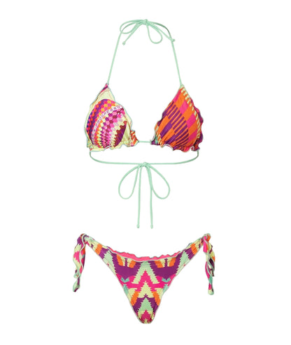 F**K Bikini Triangolo e Slip in Fantasia FK26-SW2502X13 Multicolore