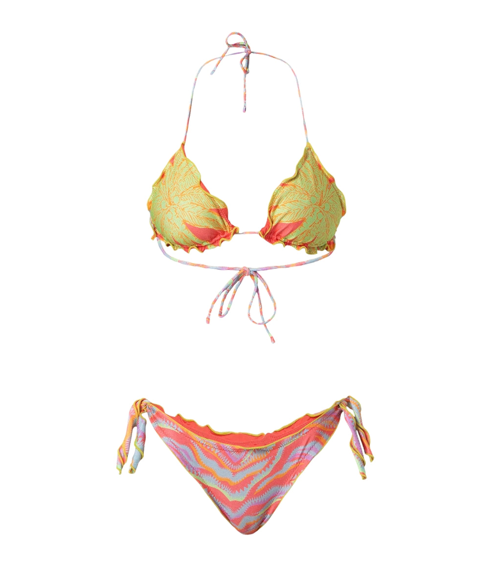 F**K Bikini Triangolo e Slip in Fantasia FK26-SW2503X35 Multicolore