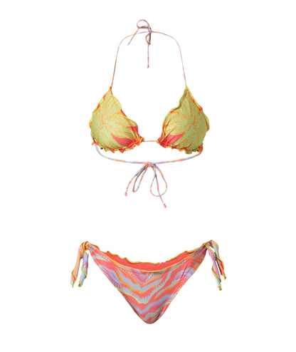 F**K Bikini Triangolo e Slip in Fantasia FK26-SW2503X35 Multicolore
