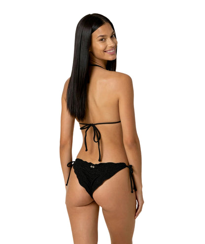 F**K Bikini Triangolo e Slip in Lurex FK26-SW1100BK Nero