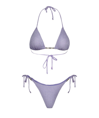 F**K Bikini Triangolo e Slip in Lurex FK26-SW1100LC Lilla