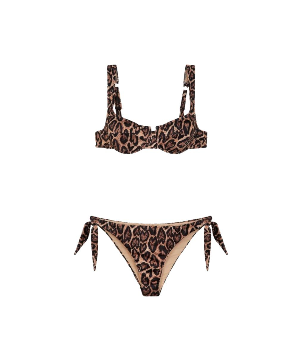 F**K Bikini con Ferretto e Slip FK25-2150X26 Marrone/Maculato