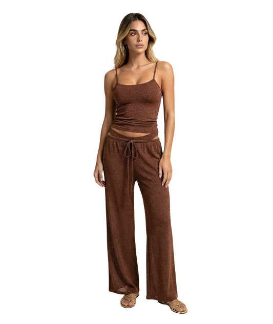 F**K Canotta in Lurex FK26-SW1146BN Marrone