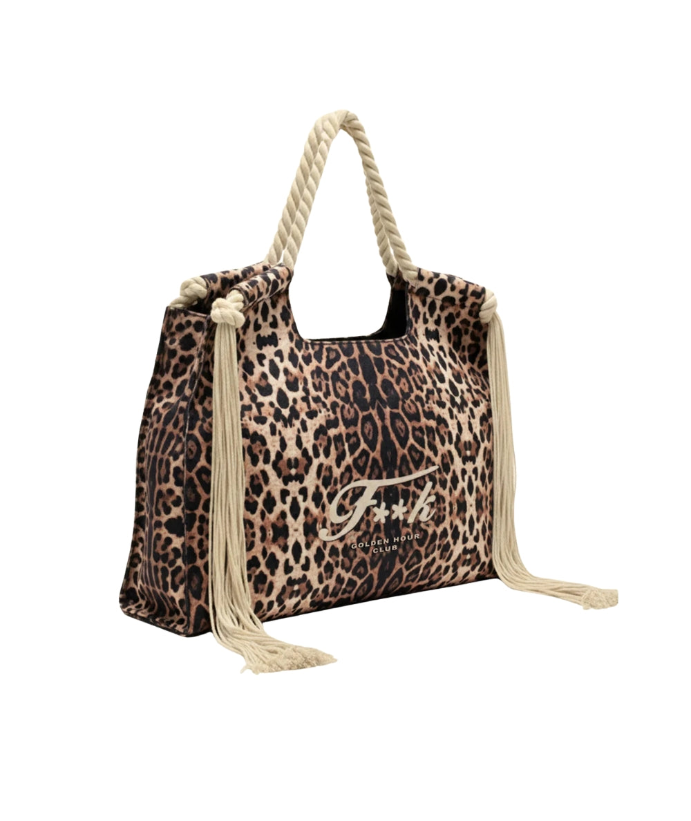 F**K Maxi Borsa in Canvas e Corda FA26-SW0081X02 Marrone