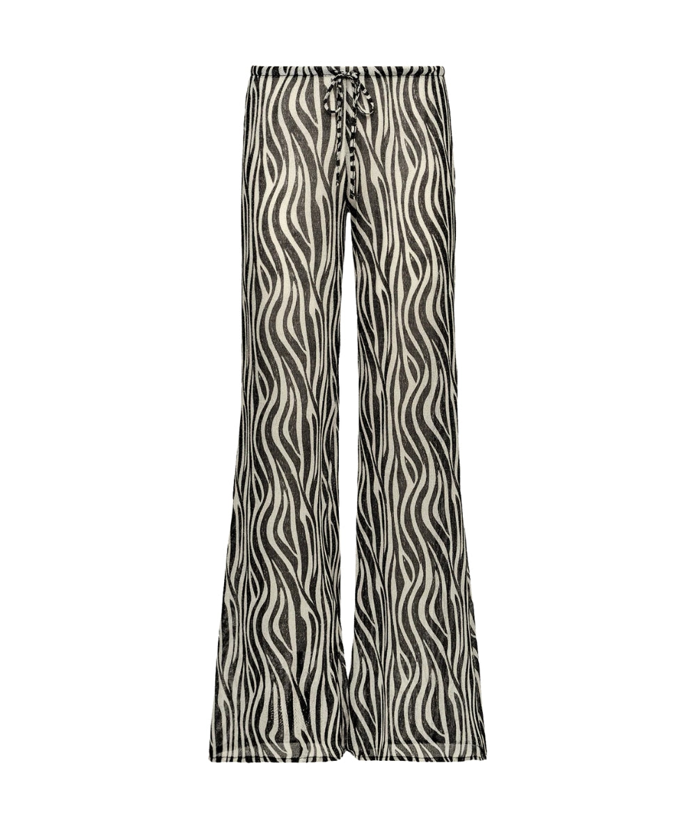 F**K Pantalone in Fantasia con Coulisse Zebrata FK26-SW0177X03 Nero