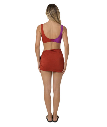 F**K Pareo Corto FK26-SW1840RU Rosso Ruggine