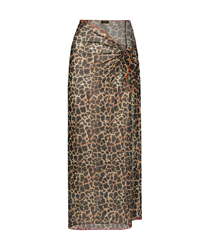 F**K Pareo Lungo Leopardato FK26-SW0117X01 Marrone 