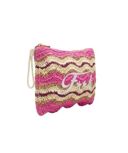 F**K Pochette in Paglia con Fantasia FA26-SW0070FX Rosa