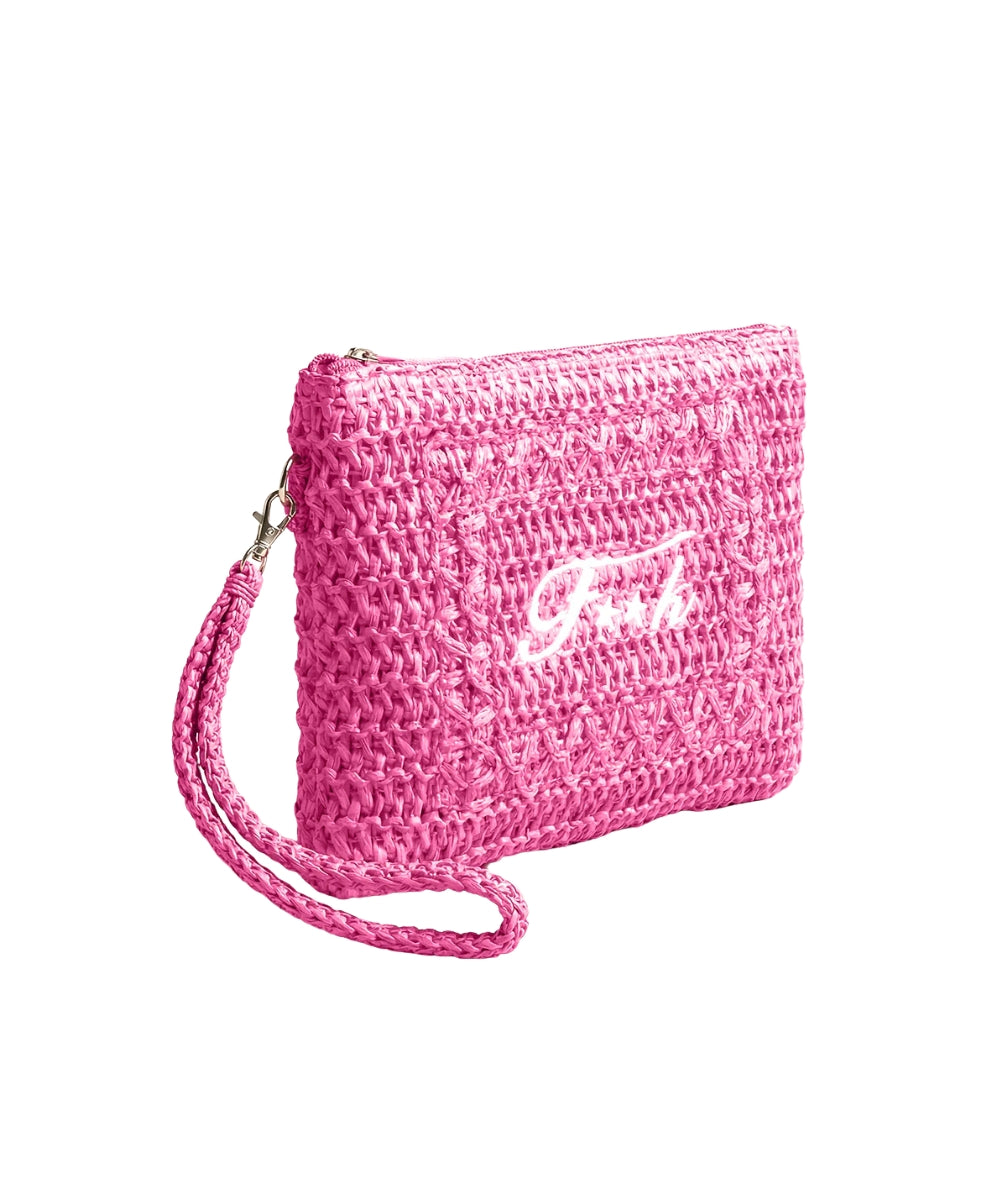 F**K Pochette in Rafia FA26-SW0007FX Fucsia