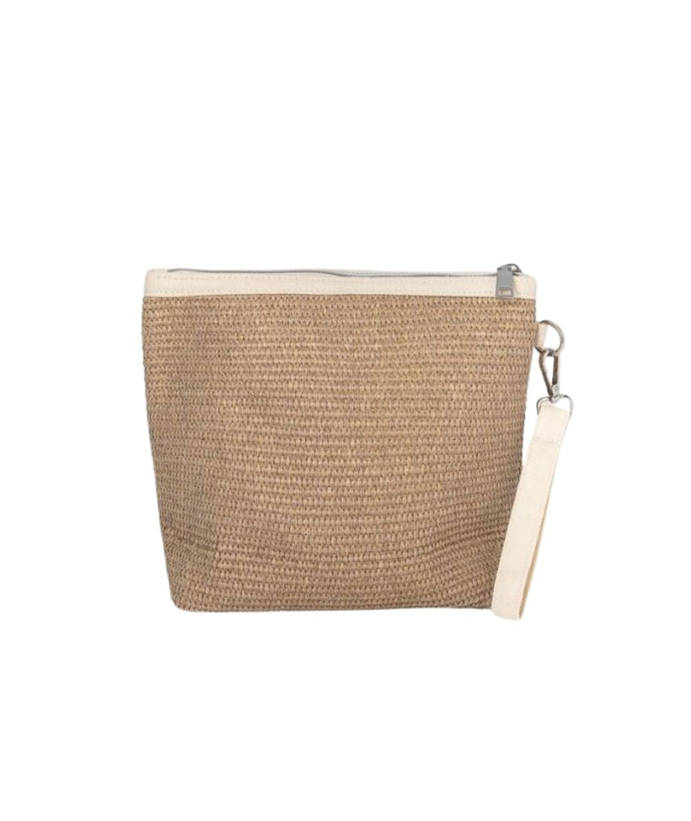 F**K Pochette in Simil Rafia FA25-A063BG Beige