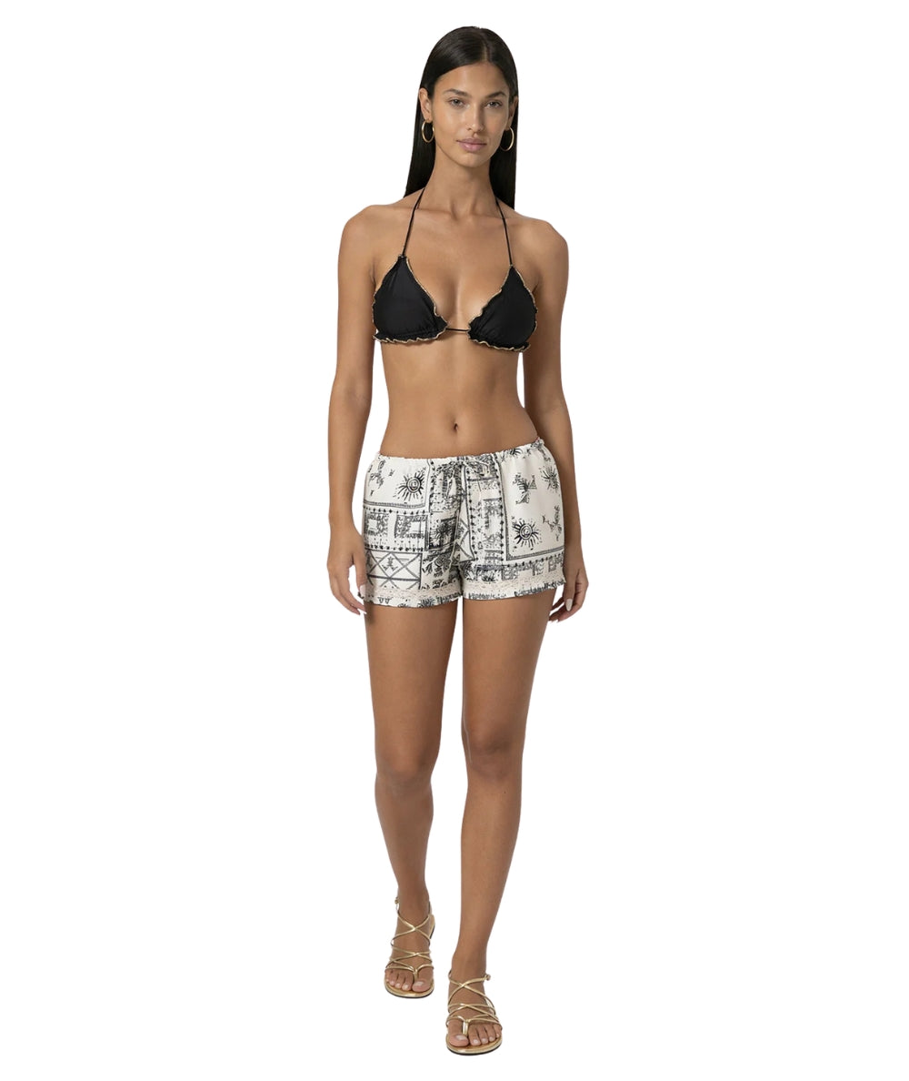 F**K Shorts in Fantasia con Coulisse FK26-SW0467X36 Bianco Nero