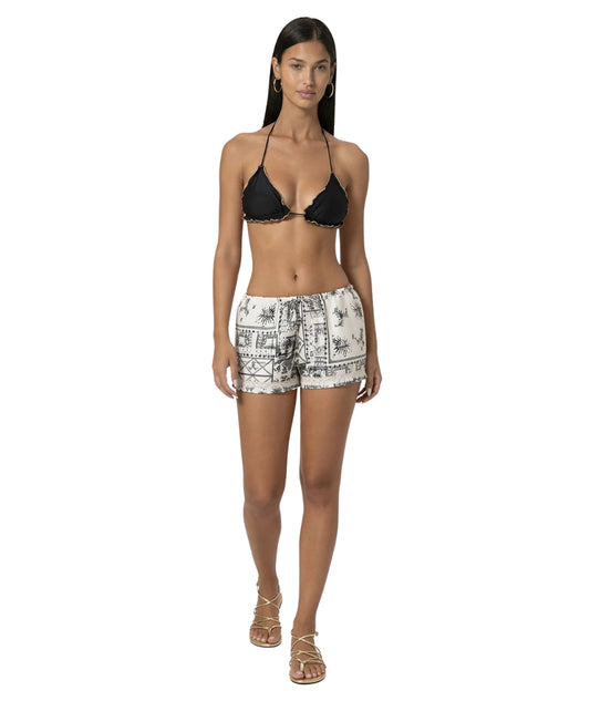 F**K Shorts in Fantasia con Coulisse FK26-SW0467X36 Bianco Nero