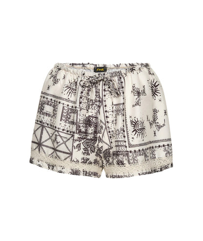 F**K Shorts in Fantasia con Coulisse FK26-SW0467X36 Bianco Nero