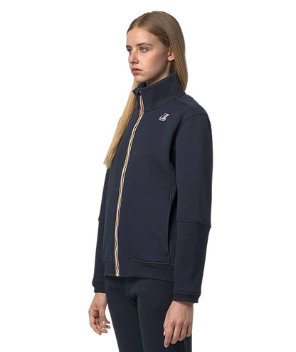 K-WAY Felpa Full Zip Unisex Pepin Brushed Pc K4147MW Blu Navy