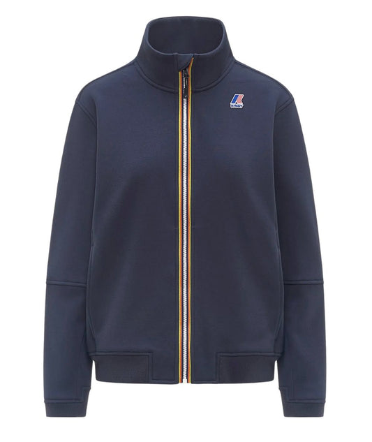K-WAY Felpa Full Zip Unisex Pepin Brushed Pc K4147MW Blu Navy
