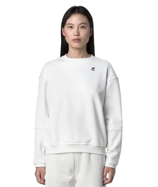 K-WAY Felpa Girocollo Noella Brushed Pc K6127MW Bianco