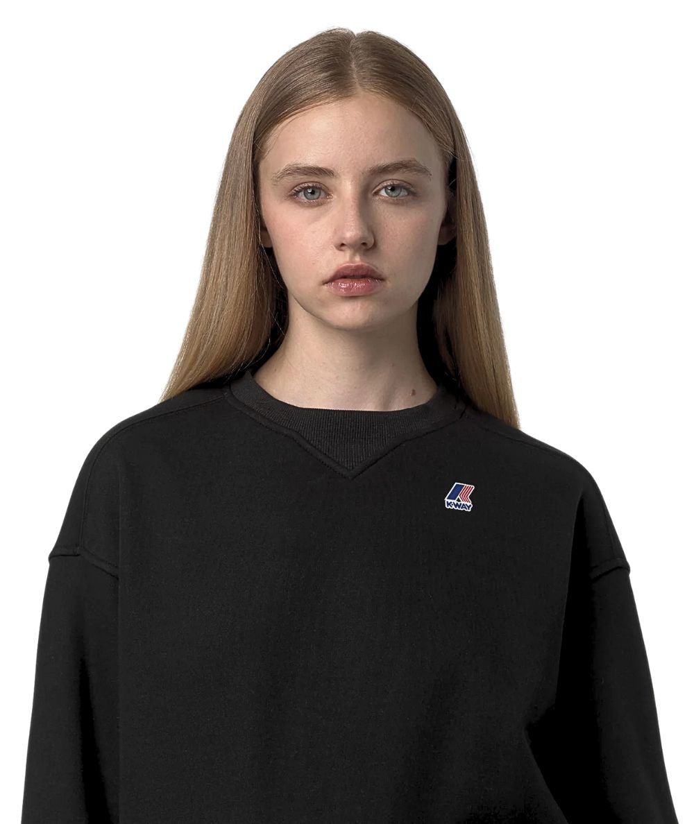 K-WAY Felpa Girocollo Noella Brushed Pc K6127MW Nero
