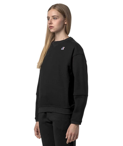 K-WAY Felpa Girocollo Noella Brushed Pc K6127MW Nero
