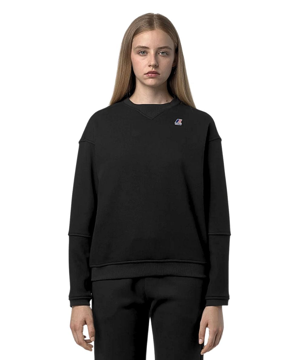 K-WAY Felpa Girocollo Noella Brushed Pc K6127MW Nero