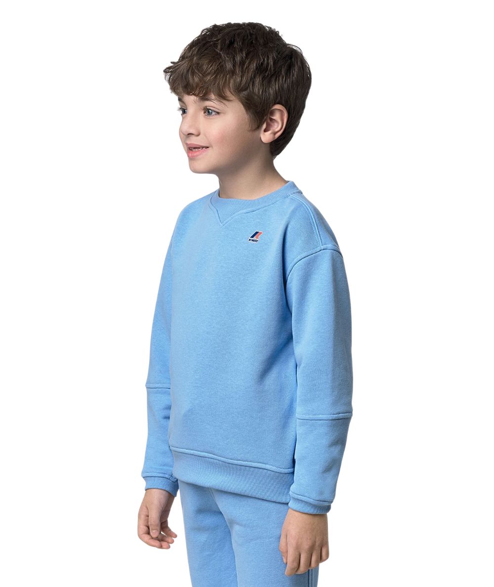 K-WAY Felpa Girocollo P. Nael Pc K2134CW Celeste