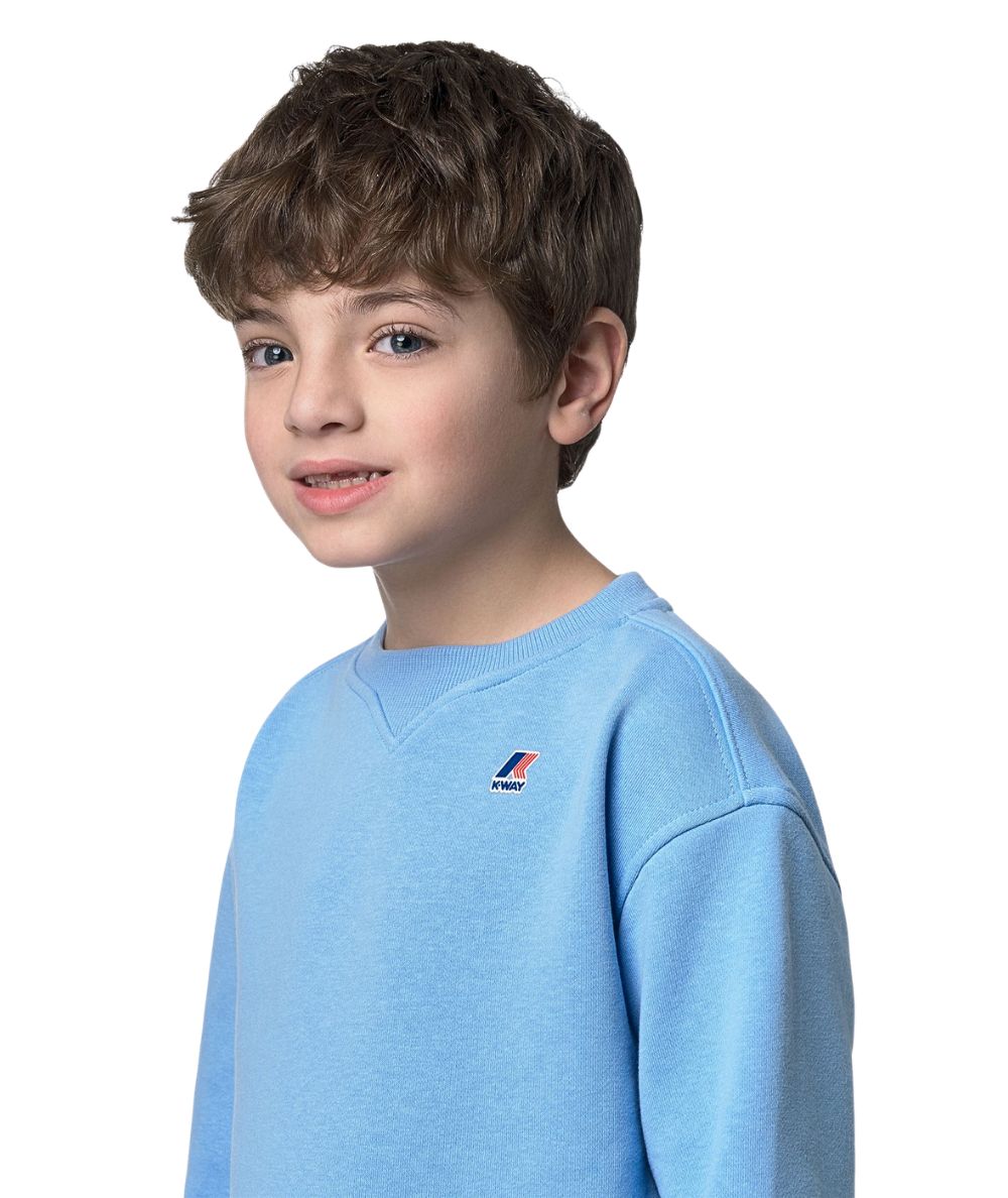 K-WAY Felpa Girocollo P. Nael Pc K2134CW Celeste