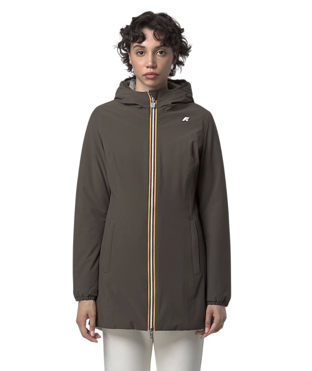K-Way Giacca Denise St Warm Double K6128UW Marrone Beige