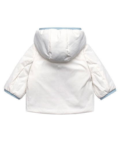 K-Way Piumino E. Jack St Warm Double K71338W Celeste e Bianco