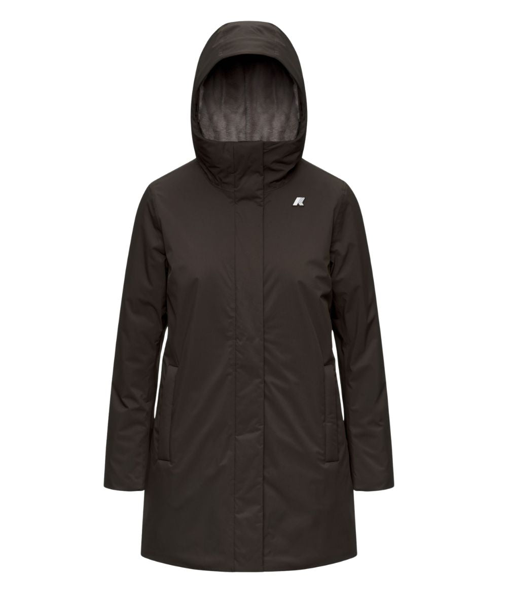 K-WAY Piumino Mid Sophie Twill Soft Beaver K8144CW DDP Marrone Testa Moro
