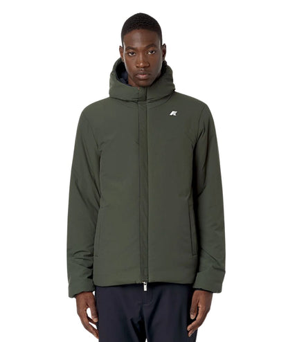 K-WAY Piumino Reversibile Jack St Warm Double  K6128VW Blu Navy e Verde