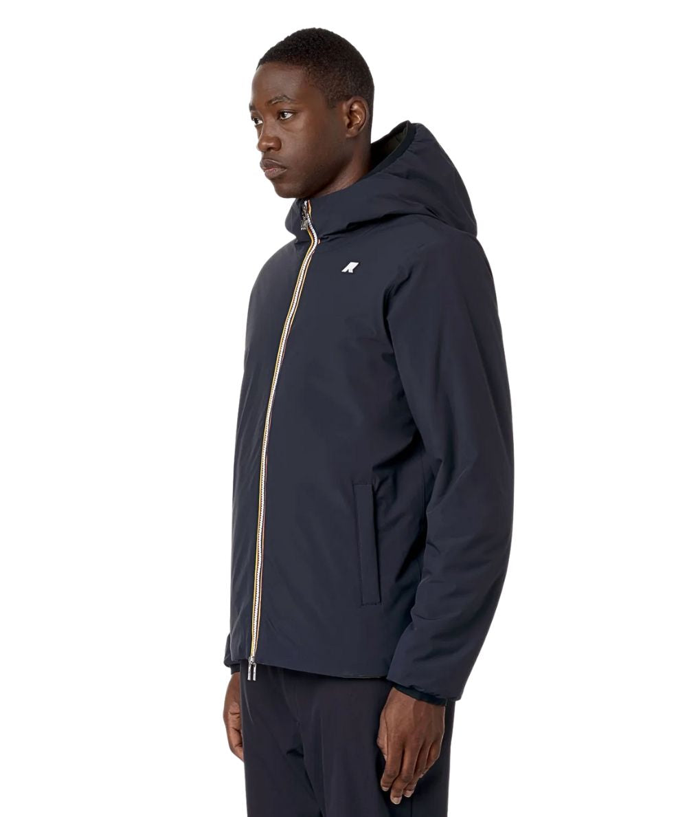 K-WAY Piumino Reversibile Jack St Warm Double  K6128VW Blu Navy e Verde