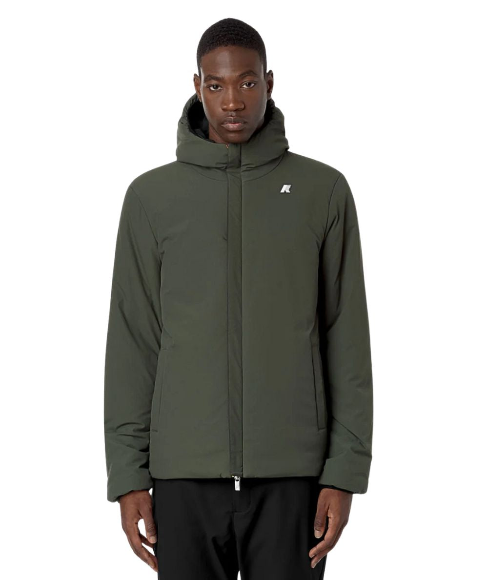 K-WAY Piumino Reversibile Jack St Warm Double K6128VW Nero Verde