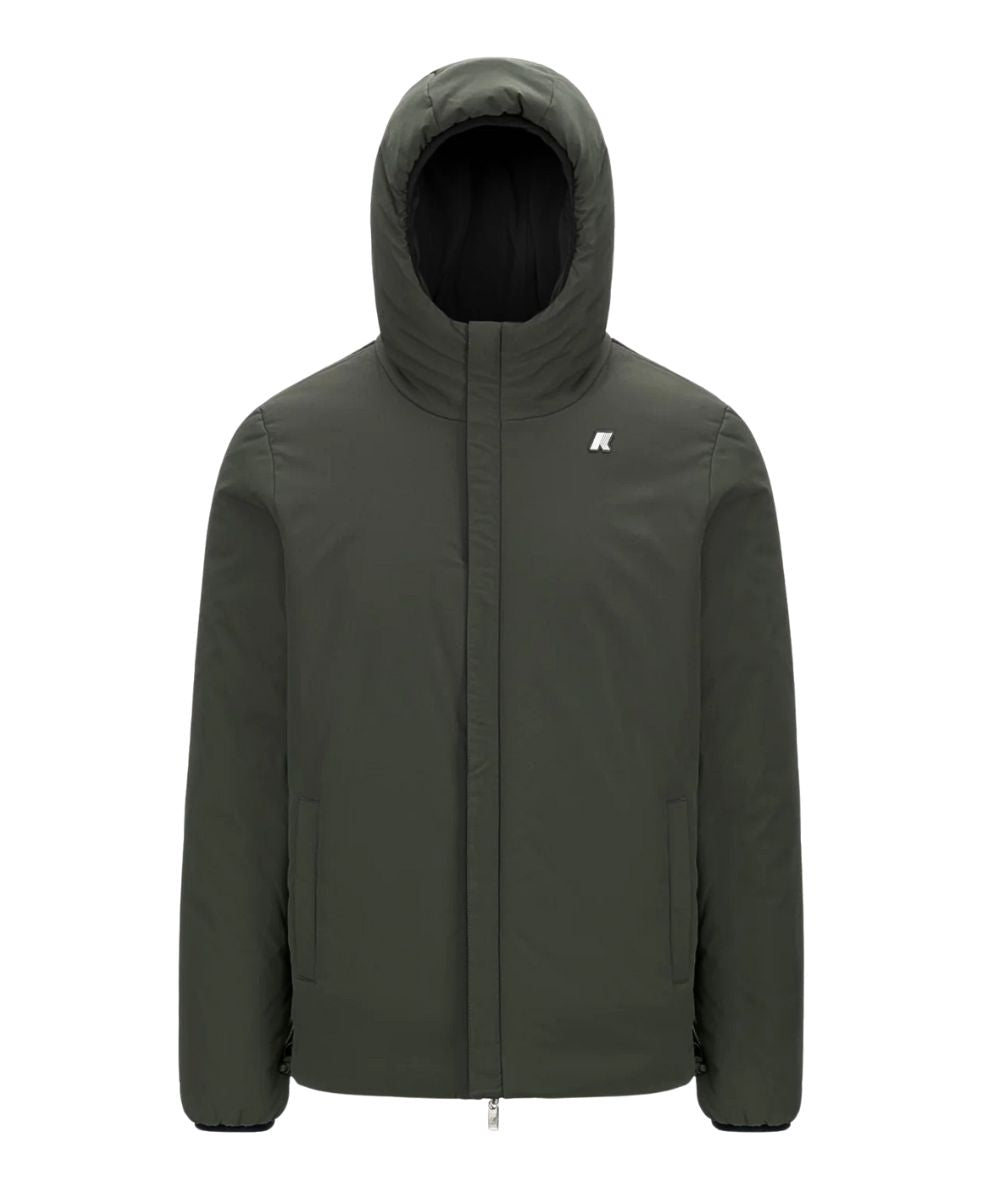 K-WAY Piumino Reversibile Jack St Warm Double K6128VW Nero Verde
