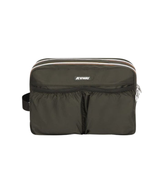 K-WAY Beauty Case da Viaggio in Nylon Ripstop Albas K4127UW Verde