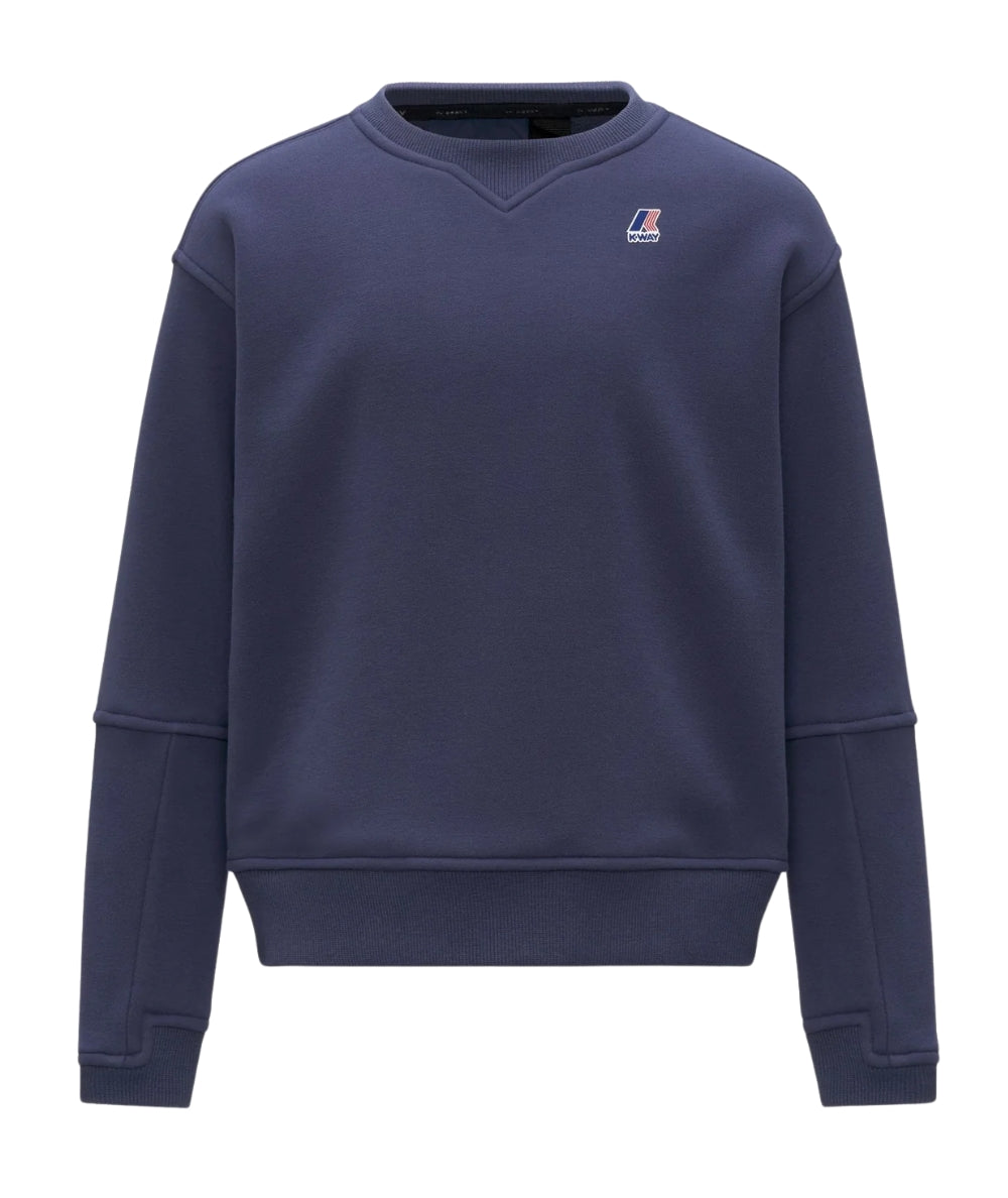 K-WAY Felpa P. Nael Brushed Pc K7141TW Blu Cobalto