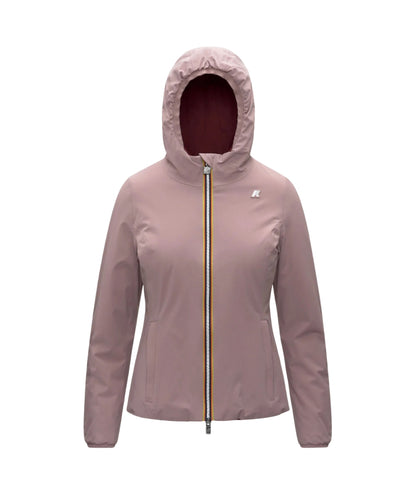 K-WAY Giacca Corta Lily St Warm Double K6128TW Rosa Rosso