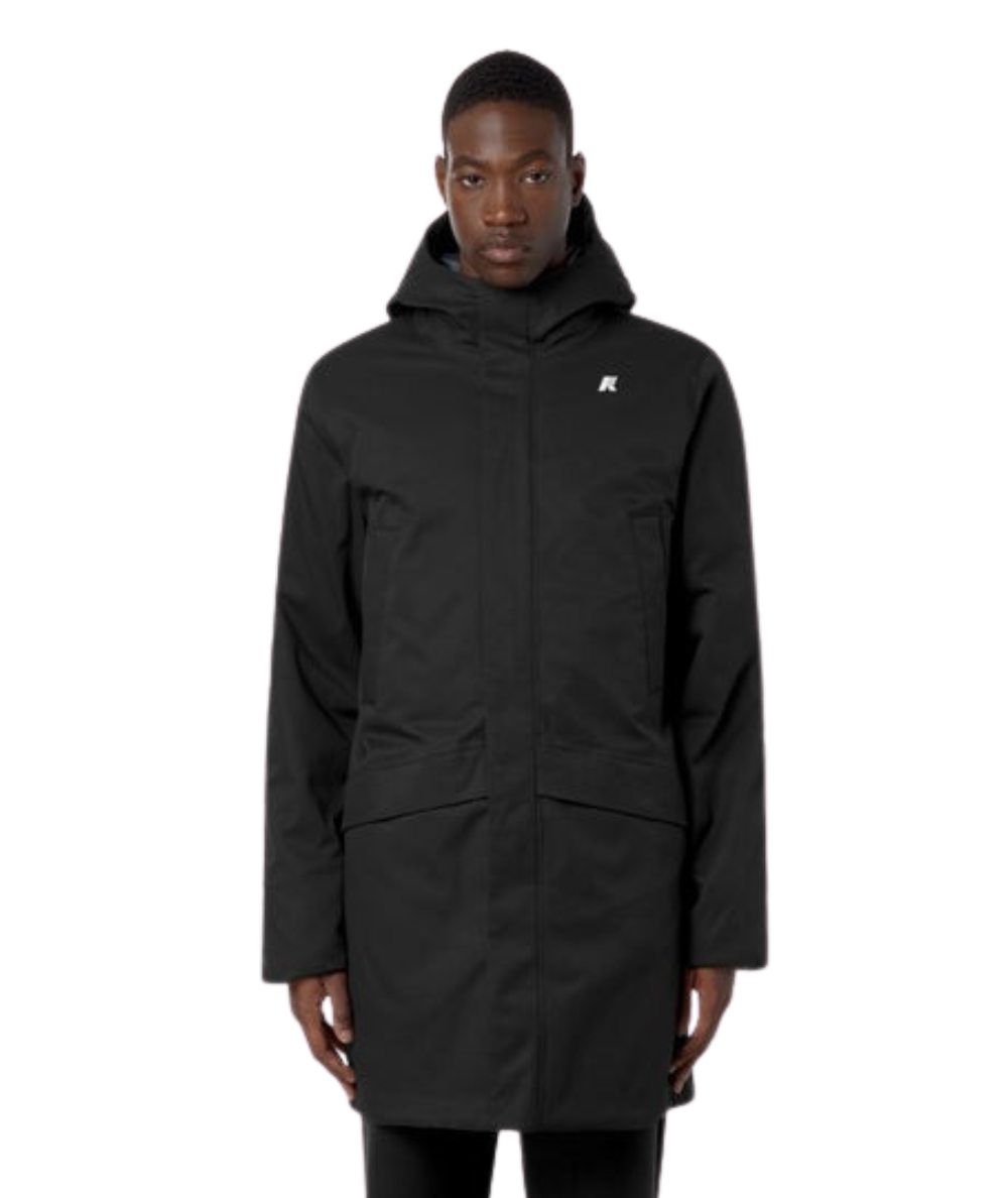 K-WAY Giacca Jarno Twill Marmotta K8133FW Nero Blu AL8