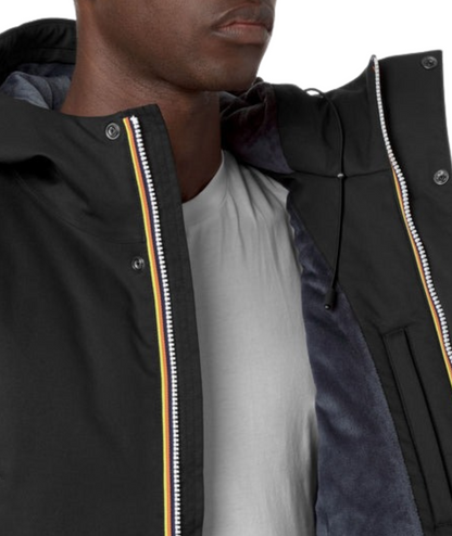 K-WAY Giacca Jarno Twill Marmotta K8133FW Nero Blu AL8