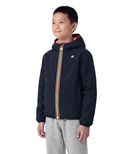 K-WAY Giacca P. Jack St Warm Double K71337W Blu Scuro Arancio
