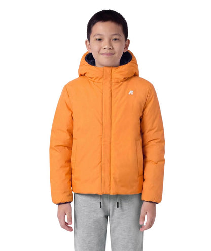 K-WAY Giacca P. Jack St Warm Double K71337W Blu Scuro Arancio