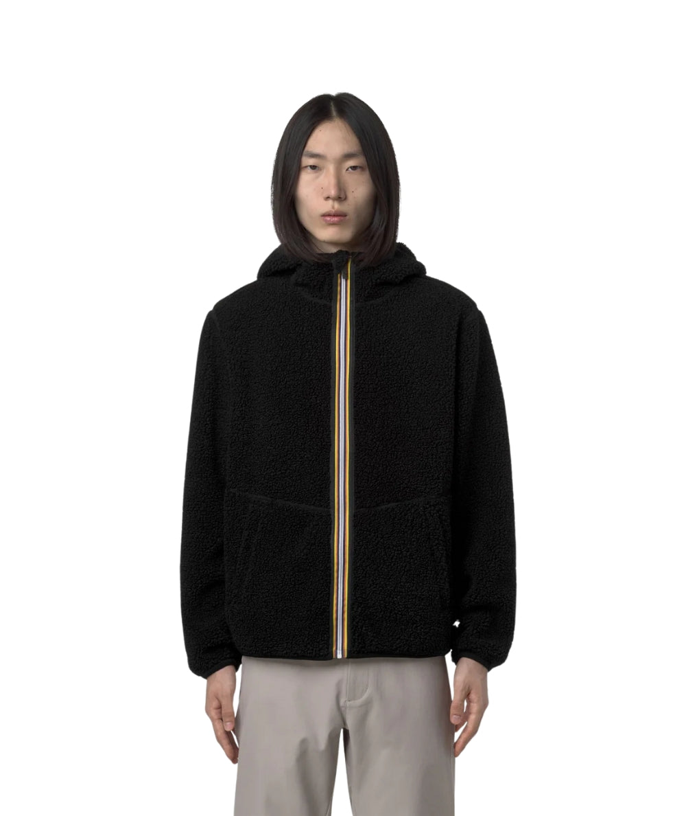 K-WAY Giacca Sherpa Reversibile K3132NW Nero