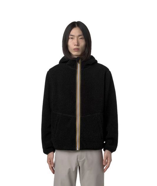K-WAY Giacca Sherpa Reversibile K3132NW Nero