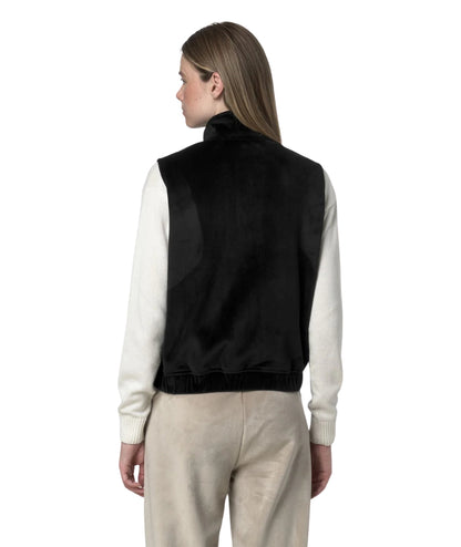 K-WAY Gilet Vivielme Velour Polar K3132LW Nero