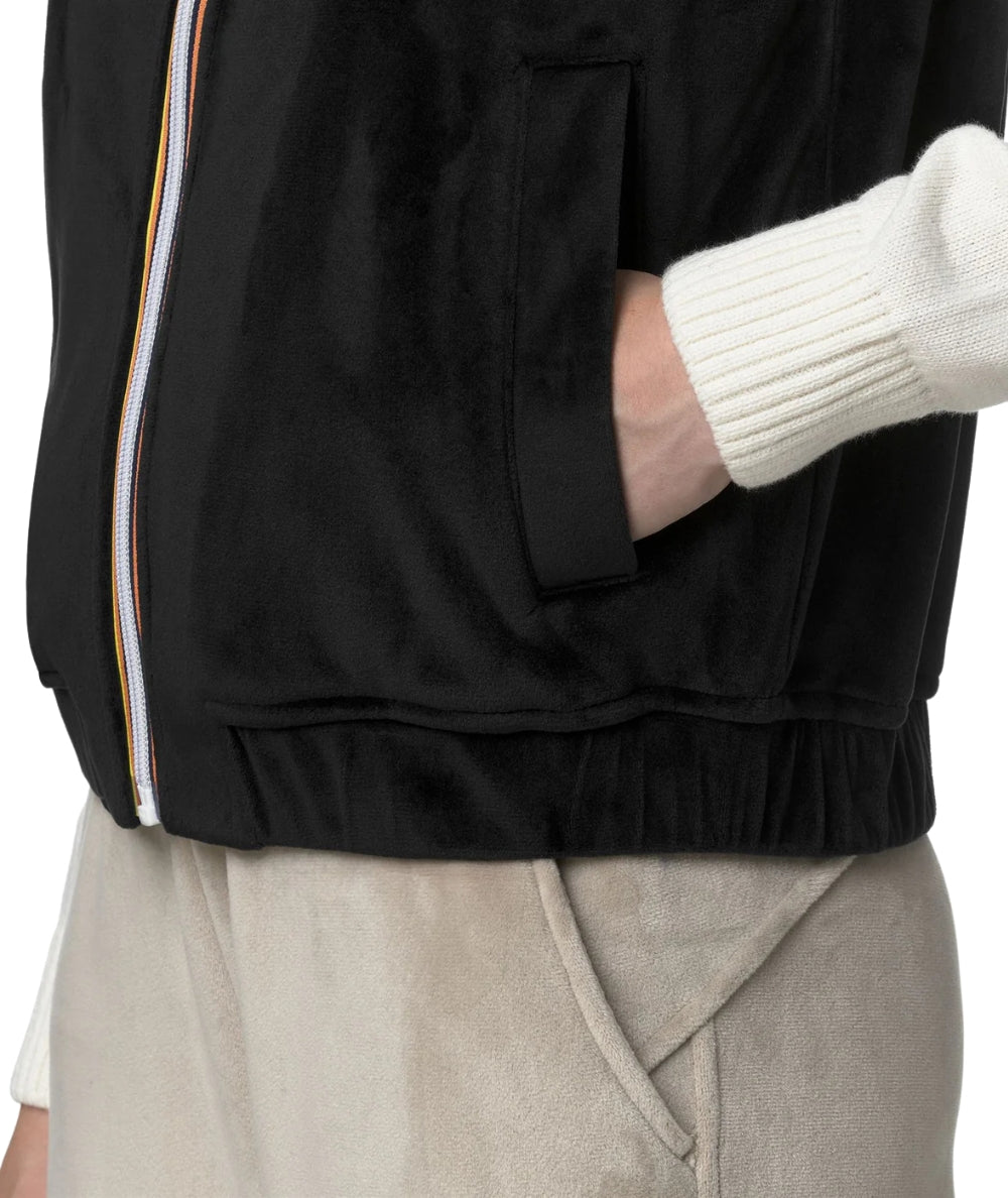 K-WAY Gilet Vivielme Velour Polar K3132LW Nero